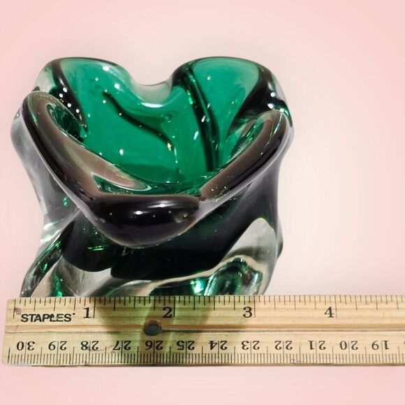 Vintage Czech Harrachov Glassworks Art Glass Bowl Circa 1958 Hand Made MCM - Picture 14 of 15